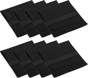 PATIKIL 10x10cm Jewelry Pouches with Band, 8 Pack Microfiber Portable Soft Storage Bags Packaging for Necklace Bracelet Earring Watch Rings Brooch, Black