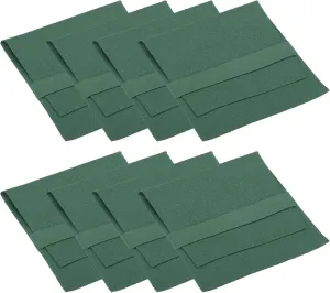 PATIKIL 10x10cm Jewelry Pouches with Band, 8 Pack Microfiber Portable Soft Storage Bags Packaging for Necklace Bracelet Earring Watch Rings Brooch, Dark Green
