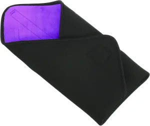 PATIKIL Camera Protective Wrap, 20"x20" Lens Wrap Cloth with Thick Protective Neoprene, Lens Pouch Bag with Hook and Loop for Lens, SLR, Black Purple