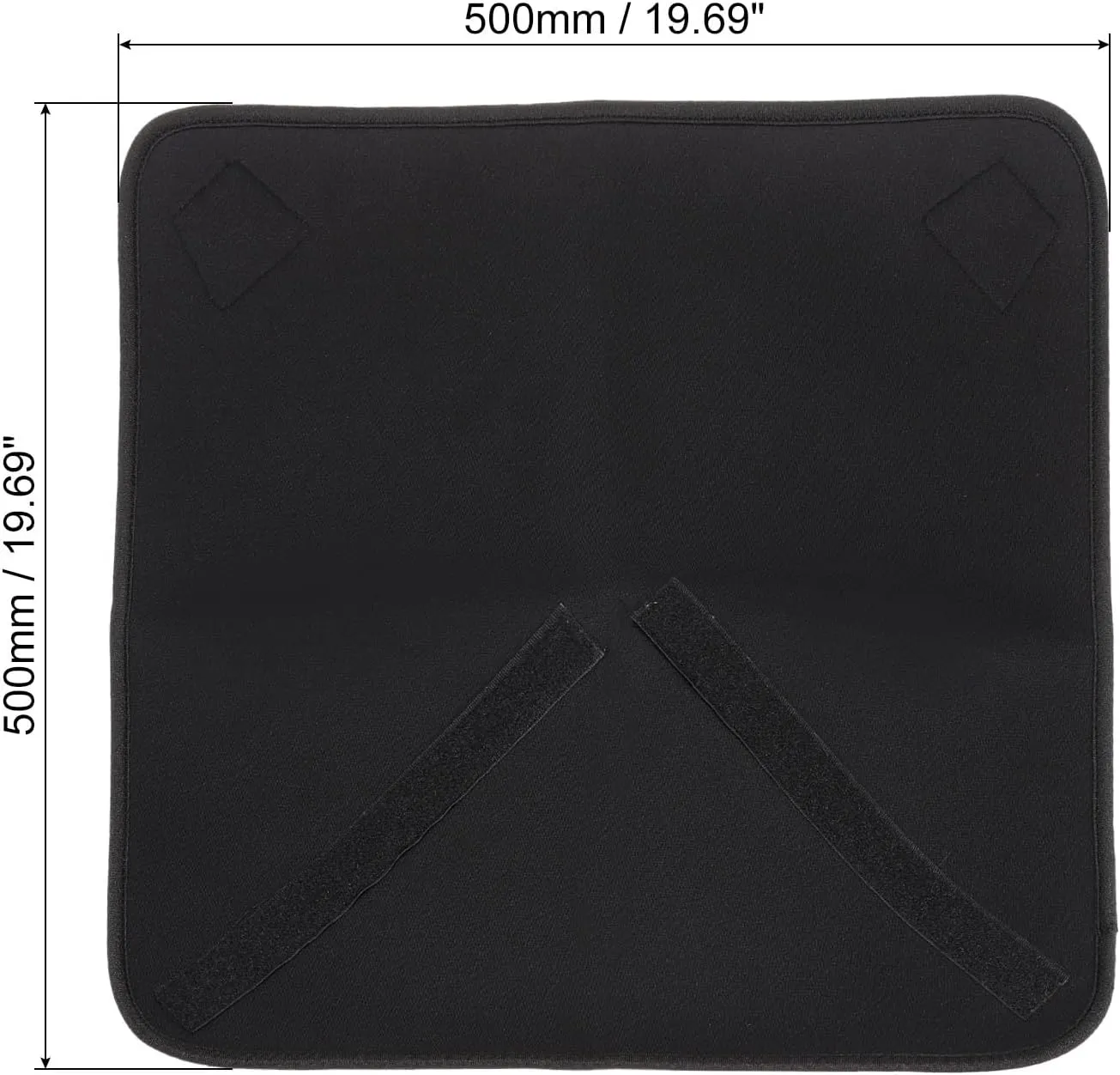 PATIKIL Camera Protective Wrap, 20"x20" Lens Wrap Cloth with Thick Protective Neoprene, Lens Pouch Bag with Hook and Loop for Lens, SLR, Black Purple