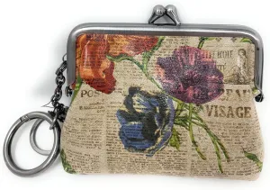 Patricia Nash Leather Borse Coin Purse, Parisian Newspaper