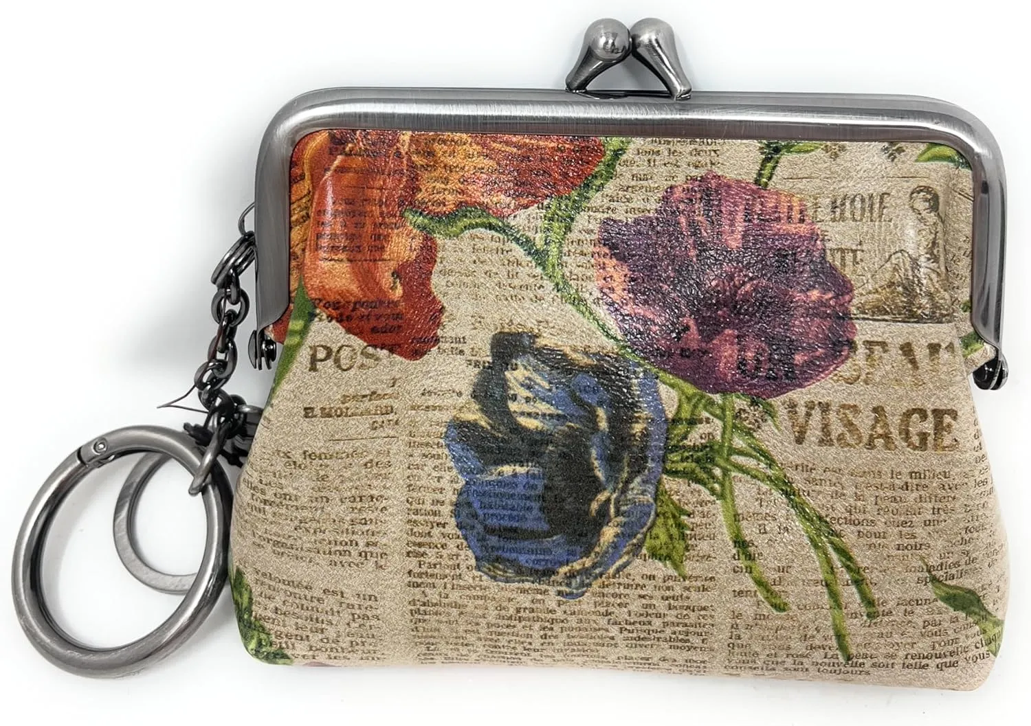 Patricia Nash Leather Borse Coin Purse, Parisian Newspaper