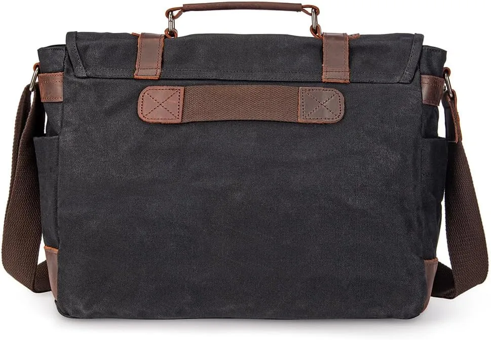 peacechaos Messenger Bag for Men, Briefcases 15.6" Laptop Bag Crossbody Satchel Bags for Computer Work Office Bag