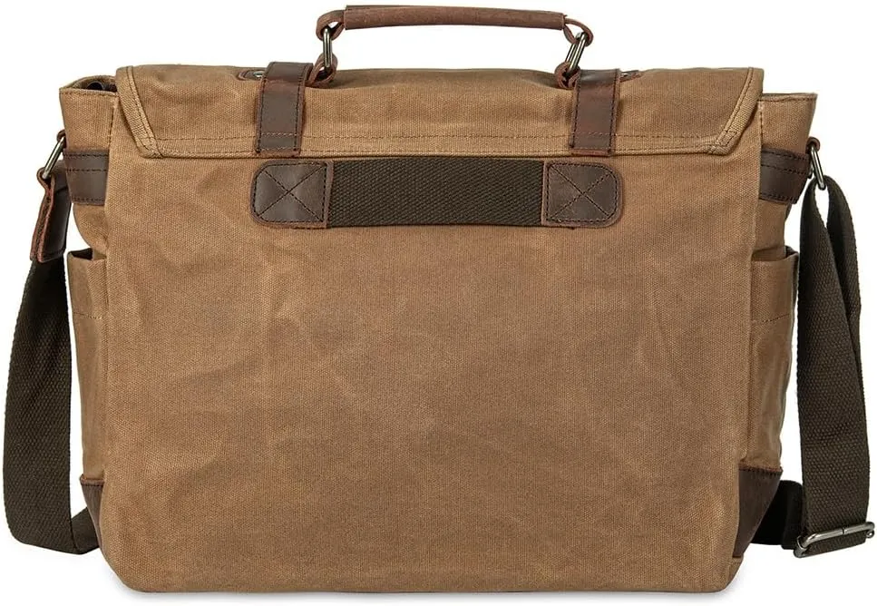 peacechaos Messenger Bag for Men, Briefcases 15.6" Laptop Bag Crossbody Satchel Bags for Computer Work Office Bag