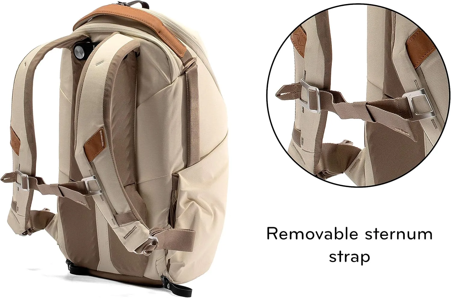 Peak Design Everyday Backpack Zip 15L Bone, Carry-on Backpack with Laptop Sleeve (BEDBZ-15-BO-2)