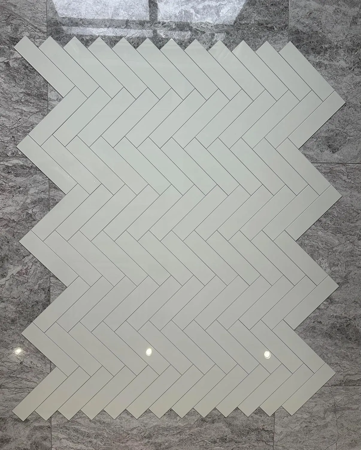 Peel and Stick Subway Tile Backsplash (Luxury Stone Composite - Ceramic White 2.5" x10"Brick x 42 pcs) for Kitchen, Bathroom, Accent Wall - Tile for Remodelling