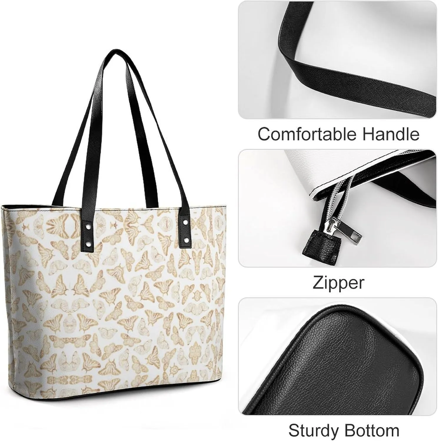 Penguin Bird Large Capacity Portable Leather Handbag