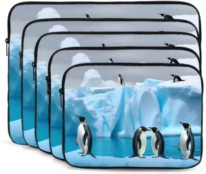 Penguins On The Iceberg Laptop Case 10 inch Portable Computer Sleeve Shockproof Fashion Laptop Bag for Women Men Briefcase