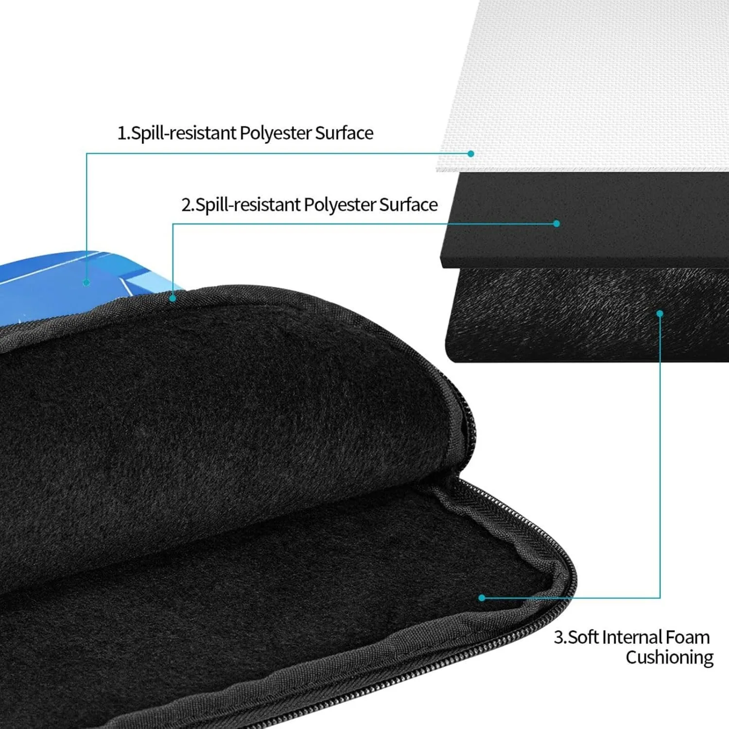 Penguins on The Iceberg Pattern Portable Laptop Sleeve Case 12 inch for Shockproof Protection and Travel Convenience