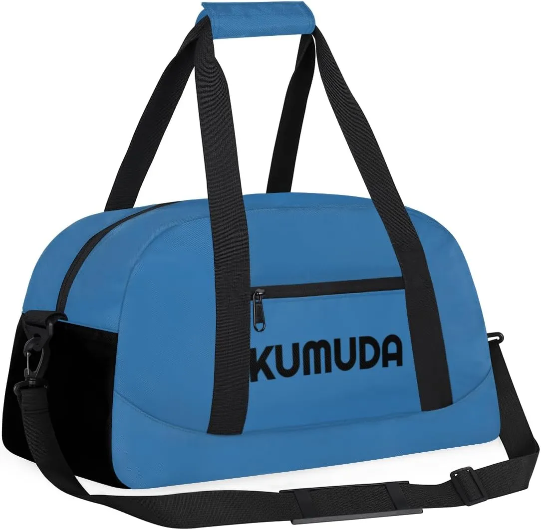 Personalize-Kids-Duffel-Bags With Custom Name Text Carry-On Overnight Travel Gym Lightweight Dance Sports Bags For Girls Boys Kids,Blue 2