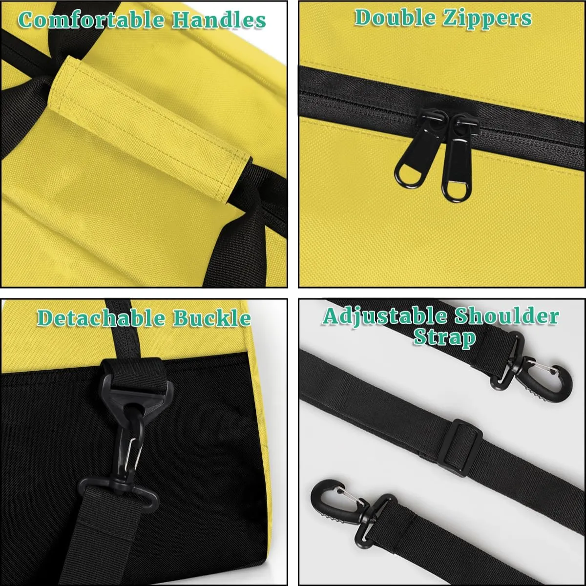 Personalize-Kids-Duffel-Bags With Custom Name Text Carry-On Overnight Travel Gym Lightweight Dance Sports Bags For Girls Boys Kids,Yellow 3