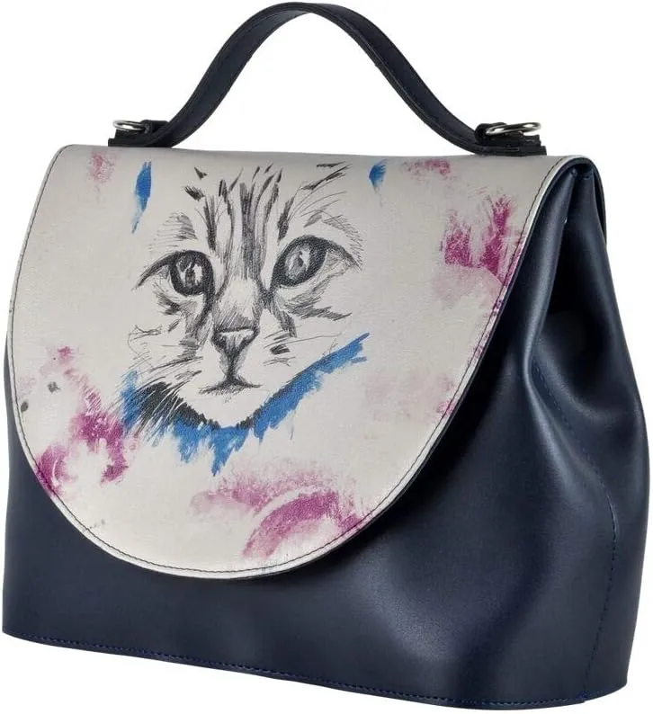 Personalize Your Life - Handy Vegan Printed Fashion Women Top Handle Handbag Shoulder Bag