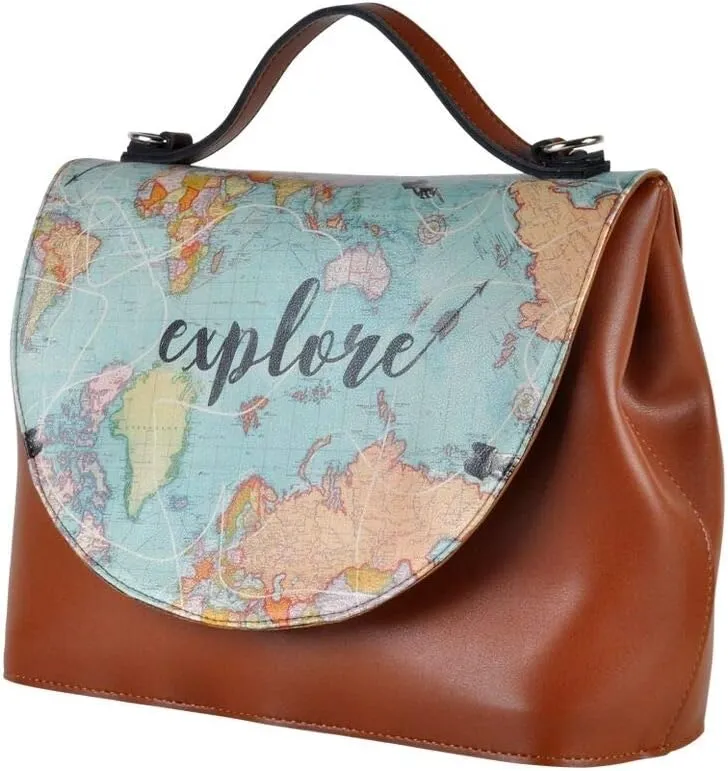 Personalize Your Life - Handy Vegan Printed Fashion Women Top Handle Handbag Shoulder Bag