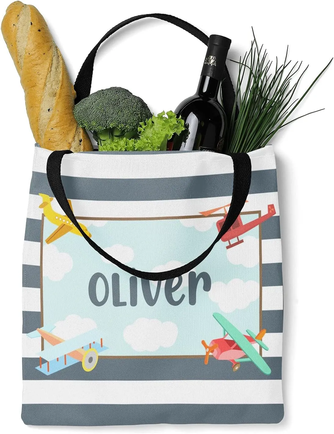 Personalized Canvas Tote Bags for Women Kids, Reusable Bags for Shopping,Travel