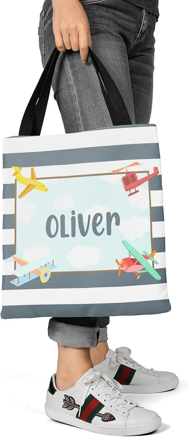 Personalized Canvas Tote Bags for Women Kids, Reusable Bags for Shopping,Travel