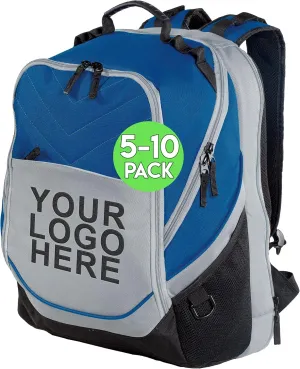 Personalized Custom Business Computer Backpack - Add Your Logo (17" Laptops) 5 or 10 Pack