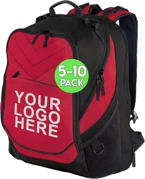 Personalized Custom Business Computer Backpack - Add Your Logo (17" Laptops) 5 or 10 Pack