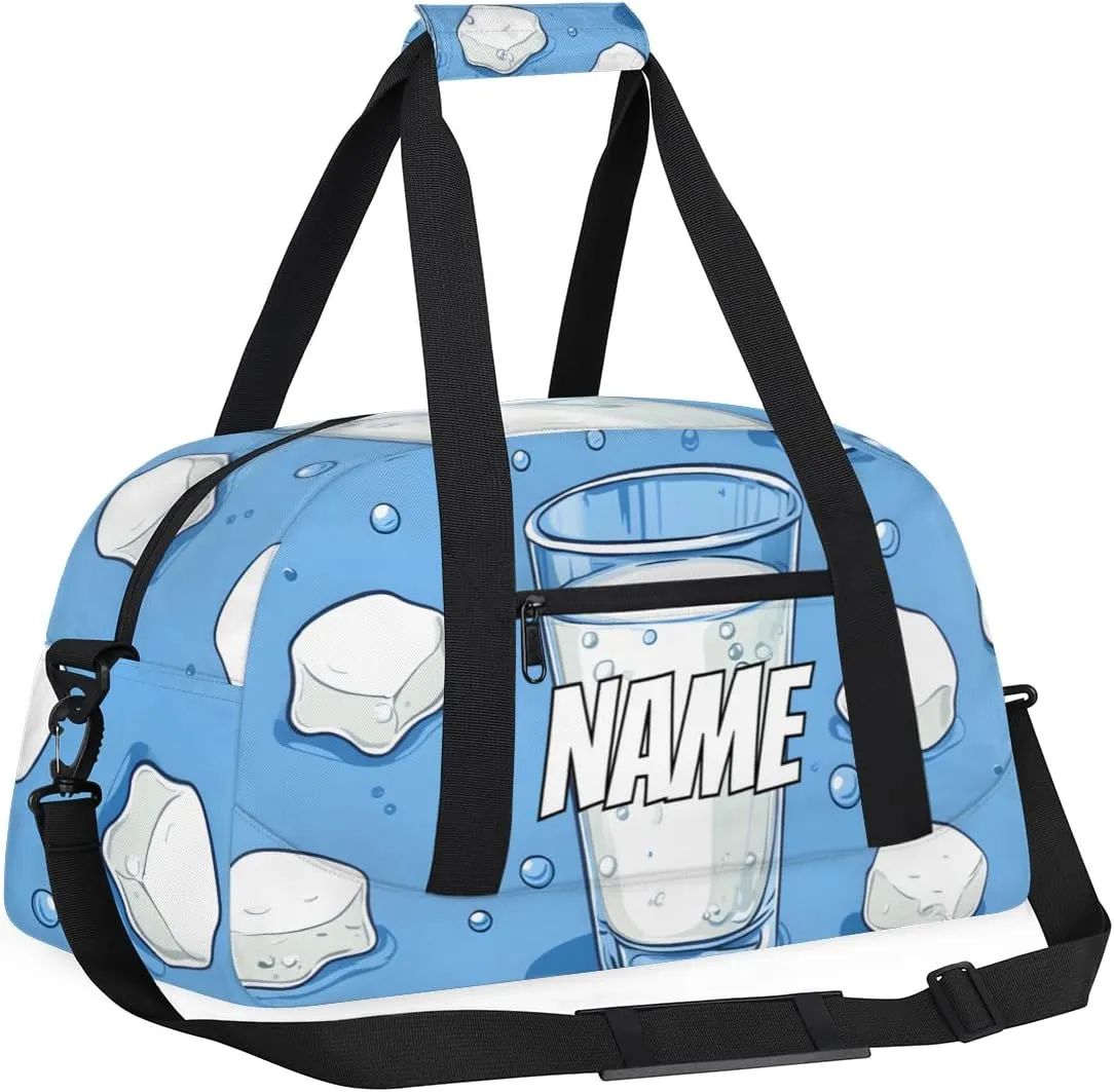 Personalized Custom Gym Bag for Women Men Carry on Milk Cup Travel Duffel Tote Modern Minimalist Overnight Workout Weekender Bag