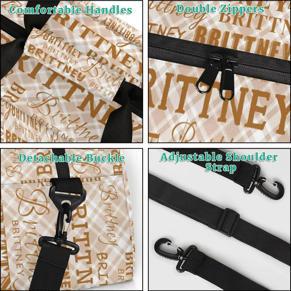 Personalized Duffel Bag Custom Dance Bag for Girls Customized Kids Gymnastics Creative Name Ballet Bag Overnighter Travel Carry on Tote Sport for Boys Backpack Brown
