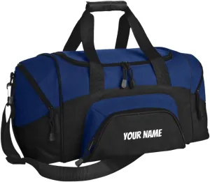 Personalized Duffle Bag Custom Gym Embroidered Bags with Your Name Text for Travel Sports Dance Overnight Bag for Men and Women-Black/True royal
