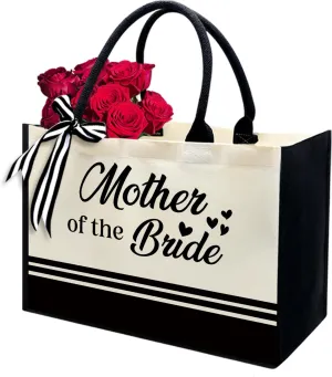 Personalized Initial Canvas Tote Bags, Monogrammed Tote Bag Gifts for Women Teacher Friend for Birthday Wedding