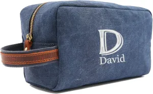 Personalized Toiletry Bags with Name & Title, Custom Dopp Kit, Embroidered Travel Toiletry Bag for Men & Women, 7 Thread Colors, Wedding Gifts for Groomsmen Proposal (Single, Design 5#)
