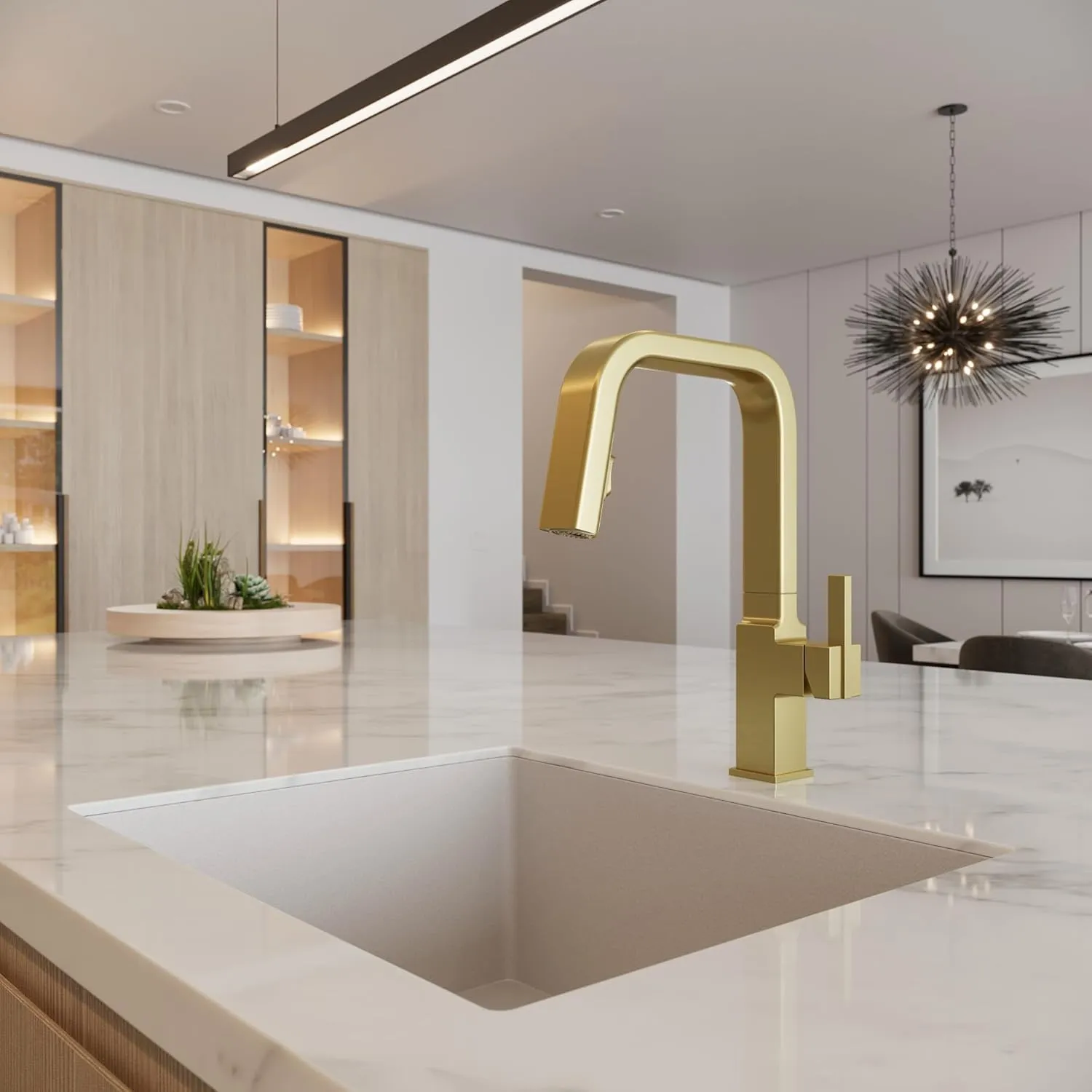 Pfister GT529-VRV Verve 1.8 GPM Single Hole Pull Down Kitchen Faucet - Less Handle - Brushed Gold