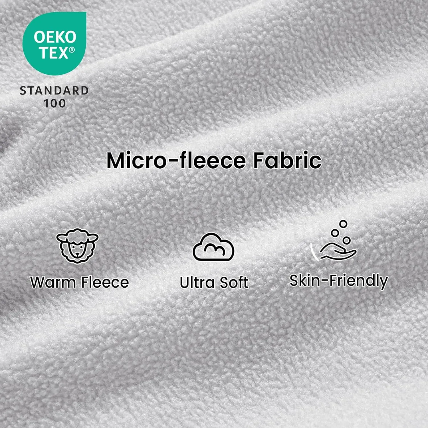 PHF Warm Micro-Fleece Baby Sleep Sack 6-12 Months, Soft Baby Wearable Blanket, 2-Way Zipper Sleeping Bags, 2 Pack Comfy Sleeping Sack for Infant Newborn Boys, Medium Size, White&Grey