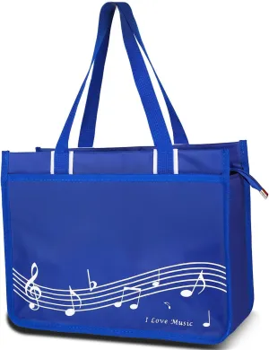 Piano Key Musical Note Tote Bag,Music Shoulder Handbag,Waterproof Nylon Cloth Womens Reusable Shopping Bags