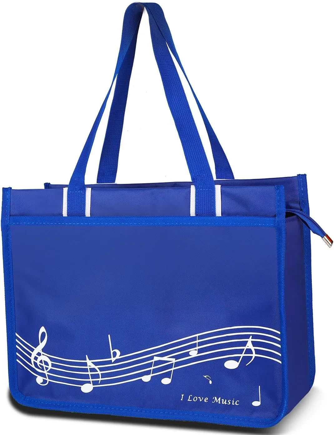 Piano Key Musical Note Tote Bag,Music Shoulder Handbag,Waterproof Nylon Cloth Womens Reusable Shopping Bags