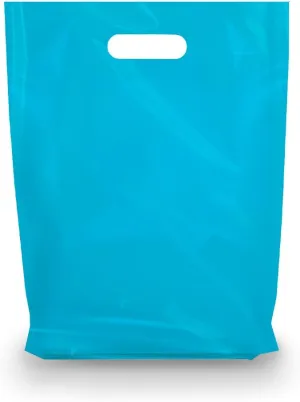 PLASTIC MERCHANDISE STORE BAGS, 9"x12", 12"x15"& 15x18 and more Retail Bags (Blue, 12" x 15")