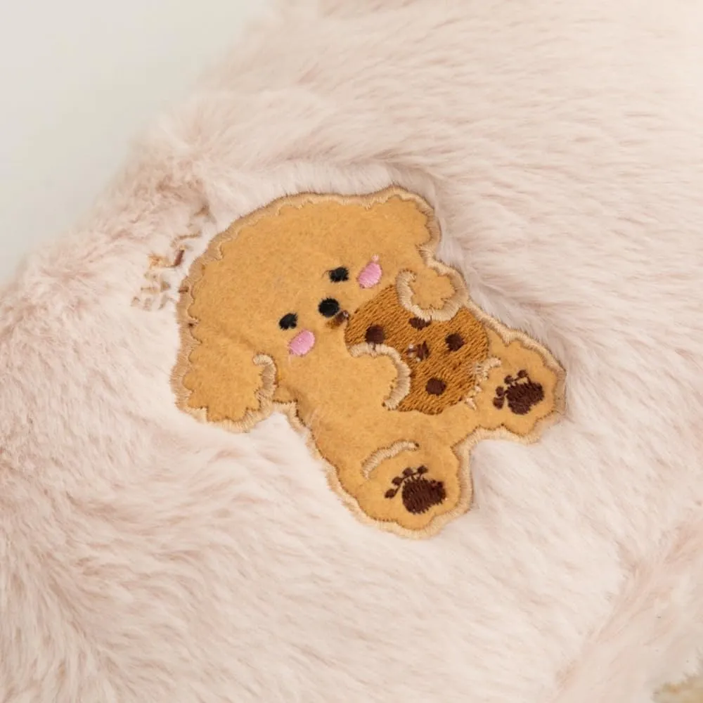 Plush Makeup Bag Fuzzy Cosmetic Bags Travel Cosmetics Cute Bear Portable Storage Toiletry Bag Large Capacity Embroidered Bag (brown)