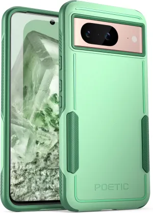 Poetic Neon Series Case Compatible with Google Pixel 8 5G 6.2 inch, Dual Layer Heavy Duty Tough Rugged Light Weight Slim Shockproof Protective Cover Case, Mint