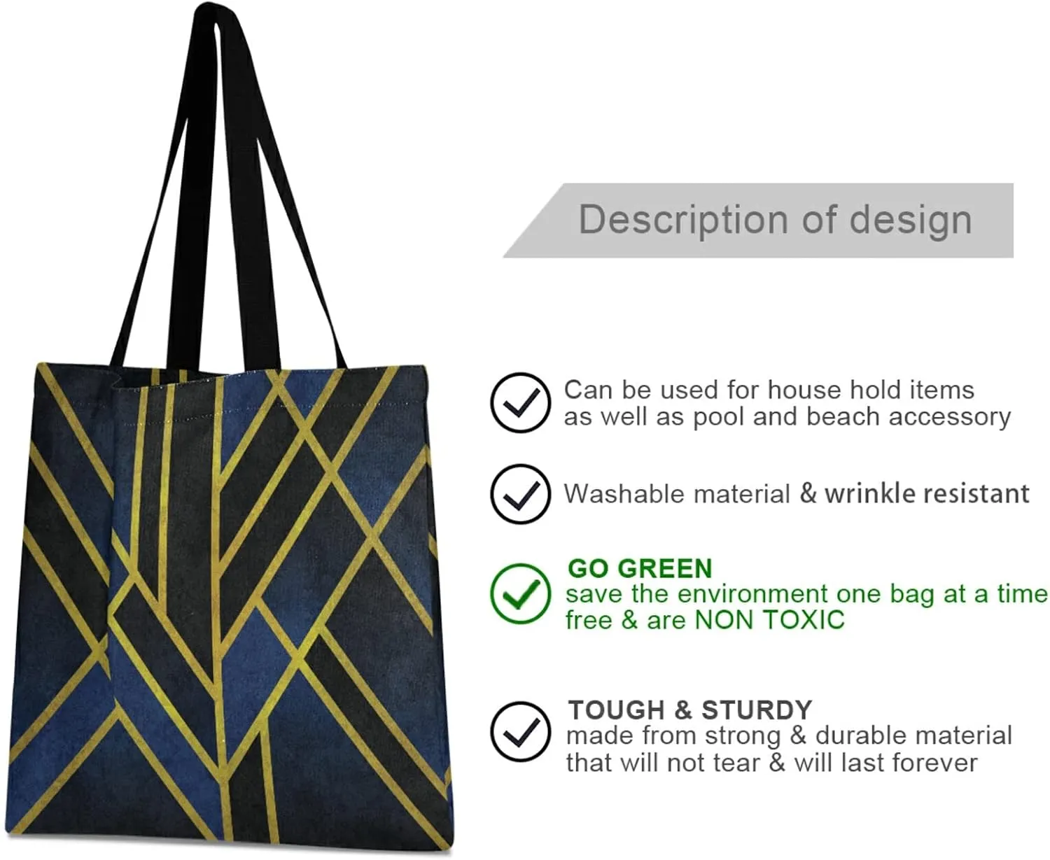 Poeticcity Women Grocery Tote Bag, Canvas Shoulder Bags, Women Handbag for Outdoors