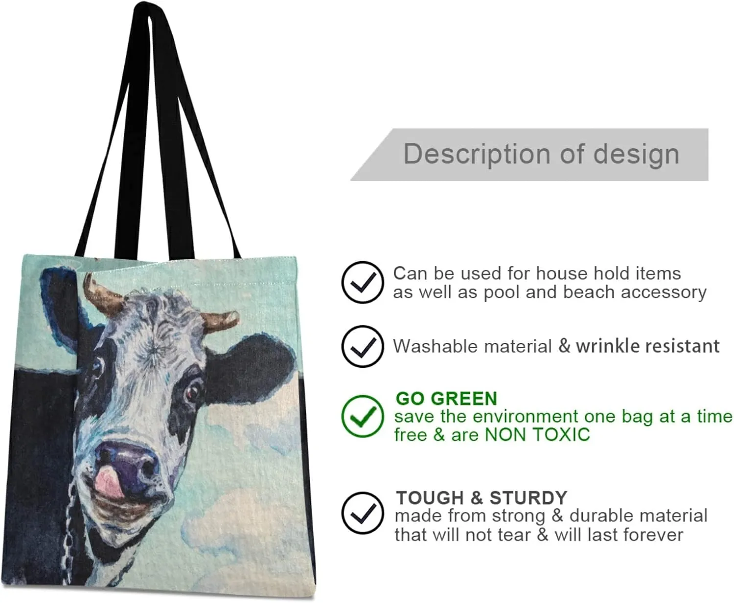 Poeticcity Women Grocery Tote Bag, Canvas Shoulder Bags, Women Handbag for Outdoors