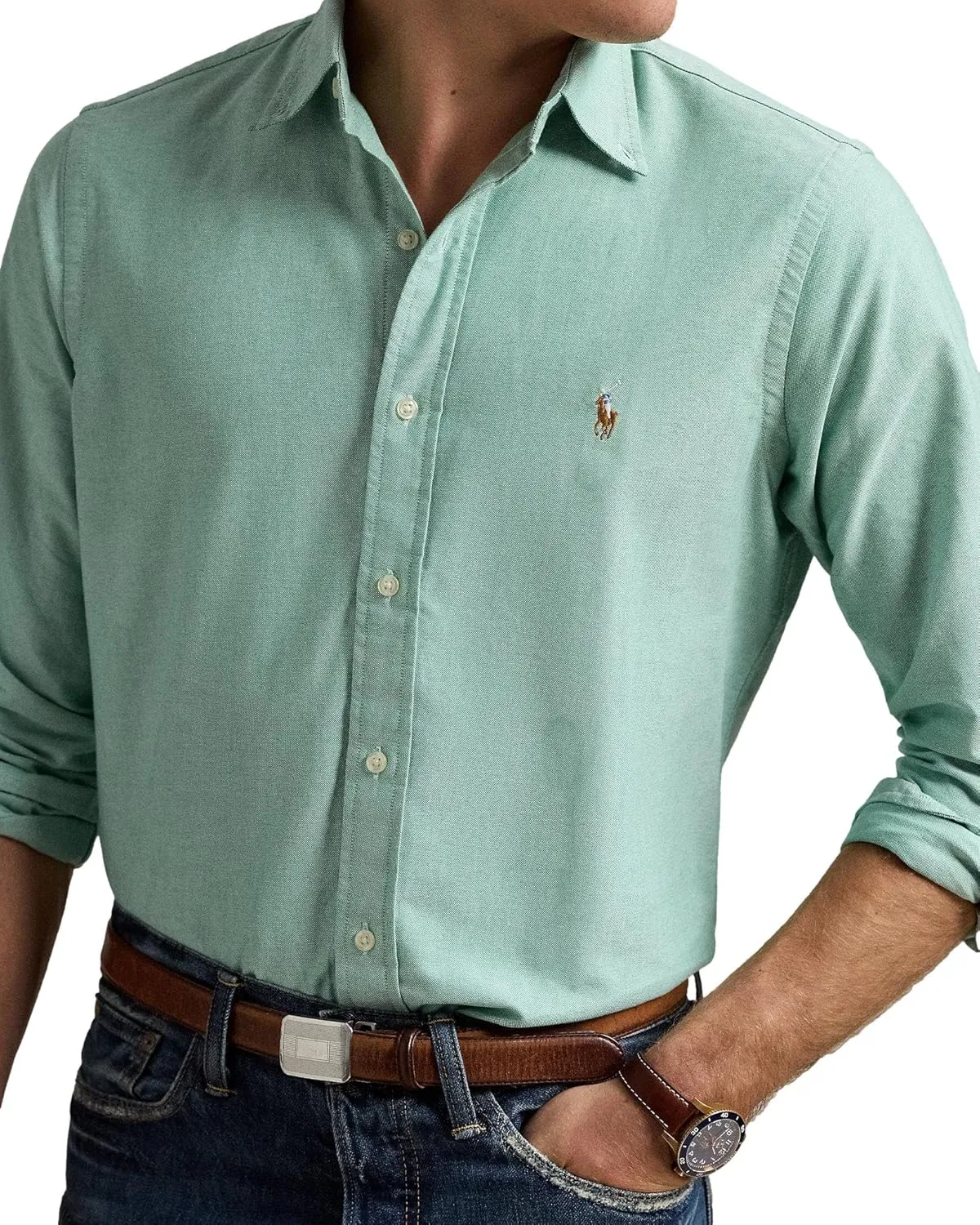POLO RALPH LAUREN Men's Classic Oxford Long Sleeve Sport Shirt