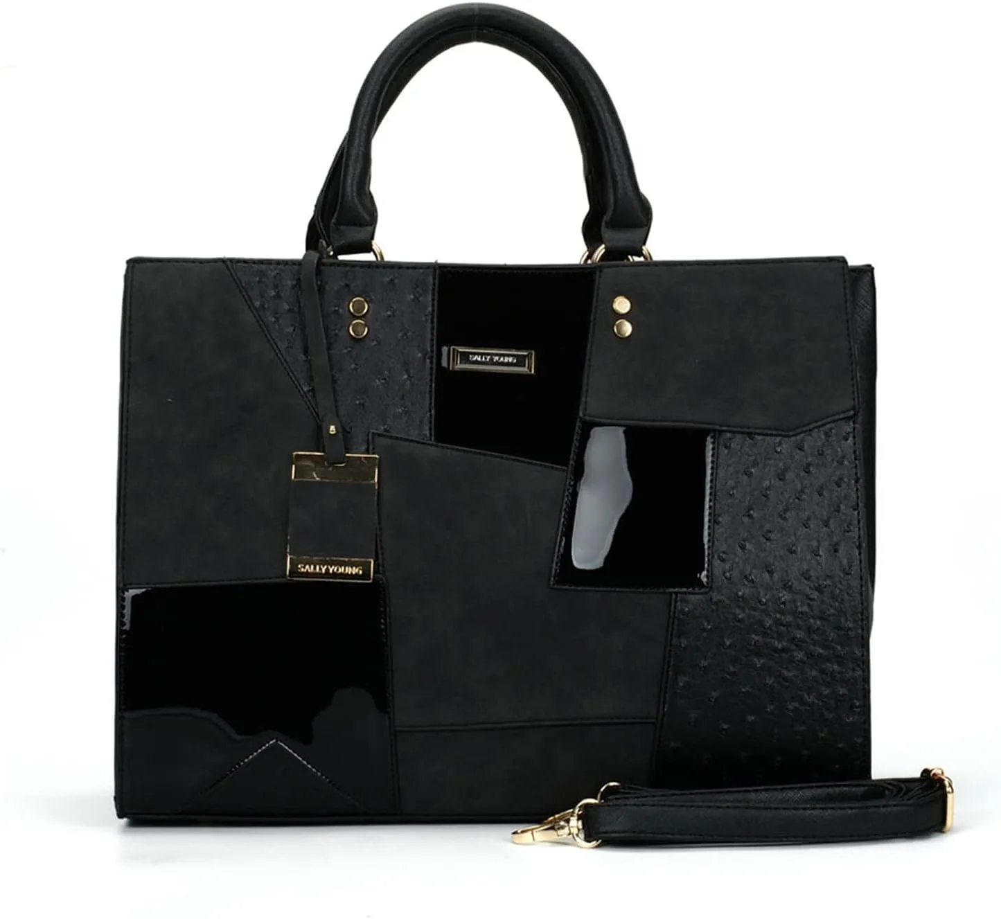 PORRASSO Women Handbag Fashion Shoulder Bag Large Top-Handle Bags Ladies PU Leather