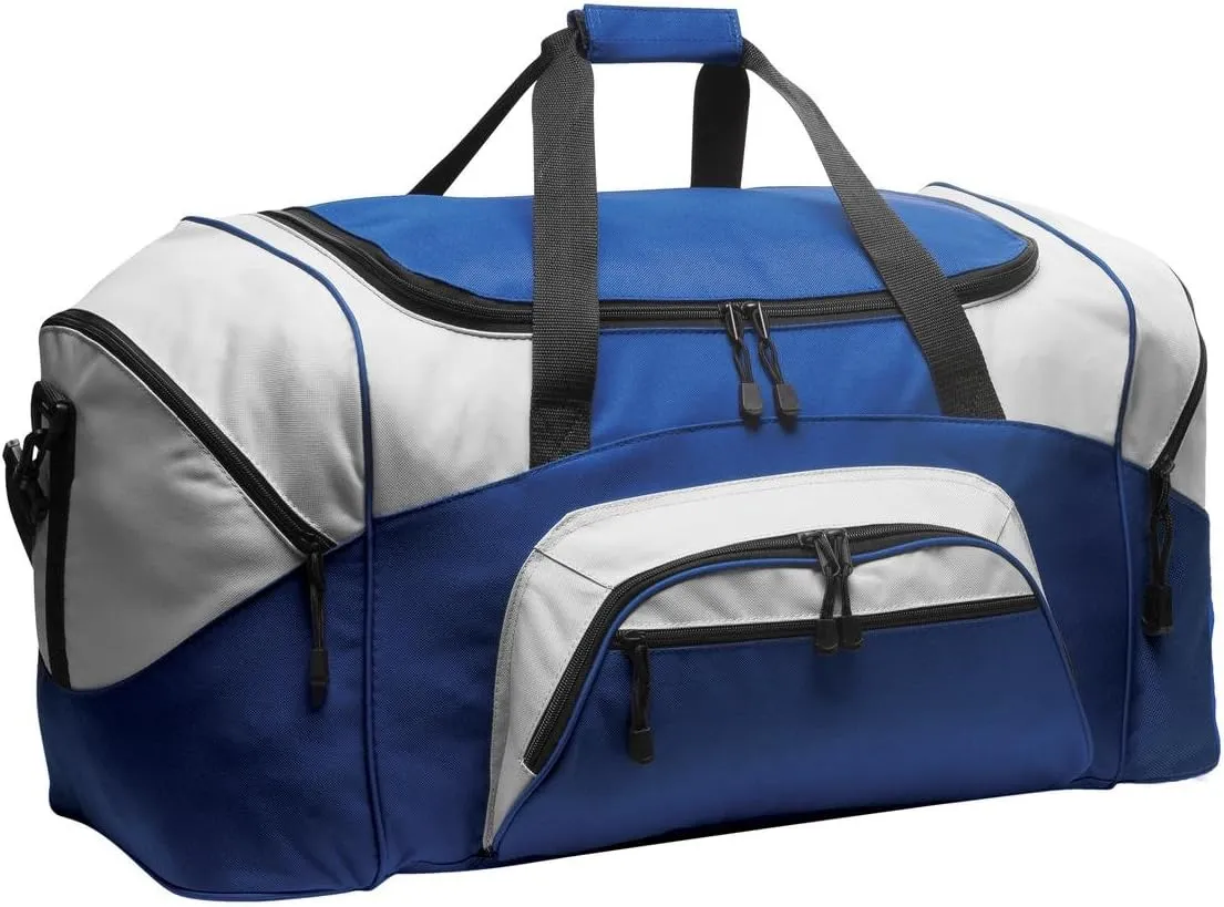 Port & Company luggage-and-bags Colorblock Sport Duffel OSFA Royal/Grey
