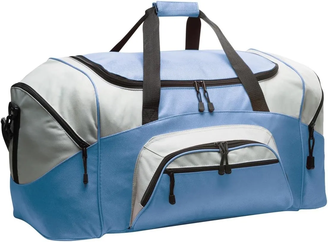 Port Authority - Standard Colorblock Sport Duffel. BG99, Carolina Blue/ Grey, OSFA