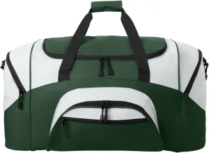 Port Authority - Standard Colorblock Sport Duffel. BG99, Hunter/ Grey, OSFA