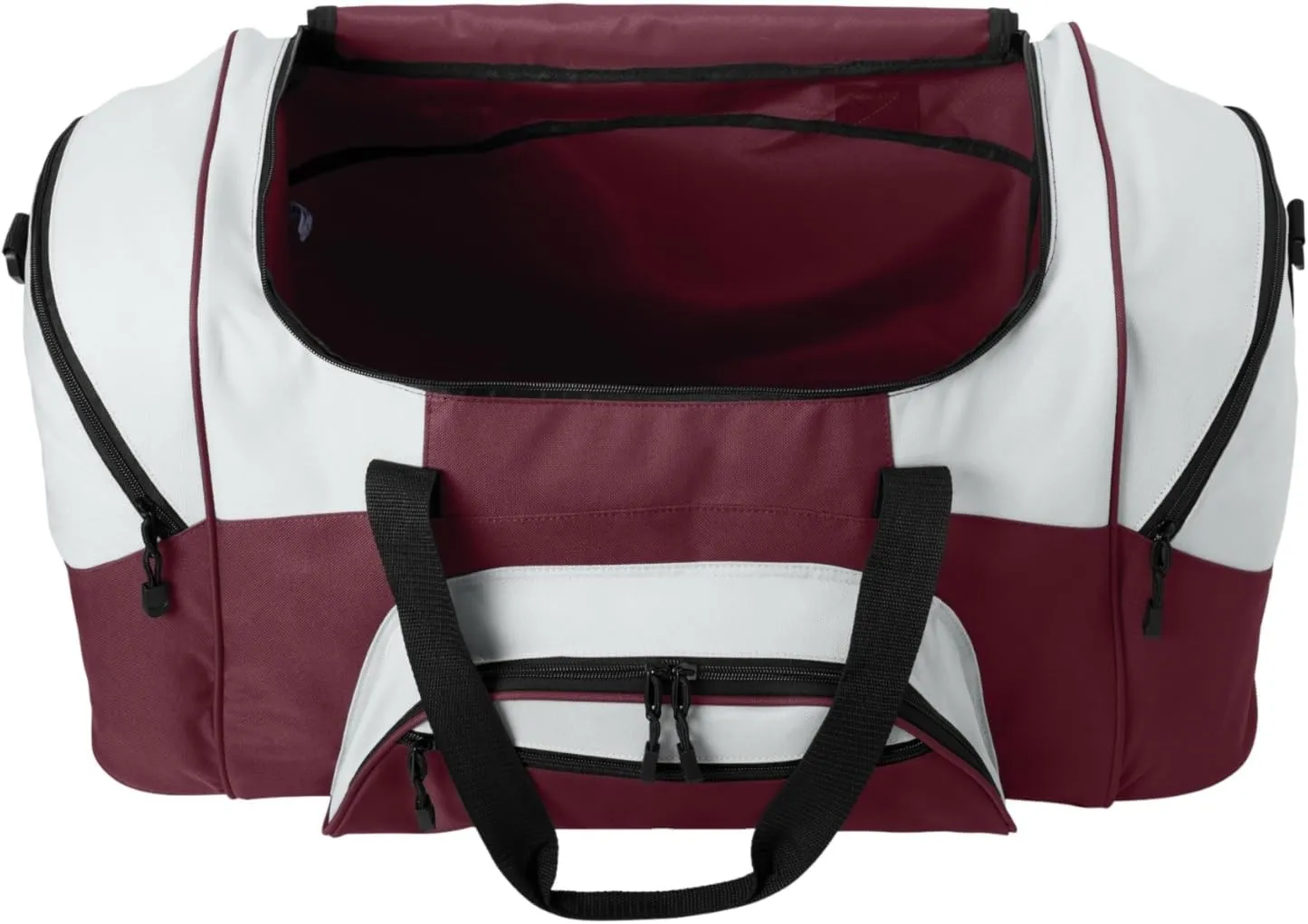 Port Authority - Standard Colorblock Sport Duffel. BG99, Maroon/ Grey, OSFA