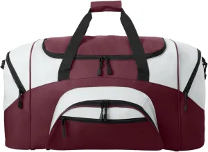Port Authority - Standard Colorblock Sport Duffel. BG99, Maroon/ Grey, OSFA