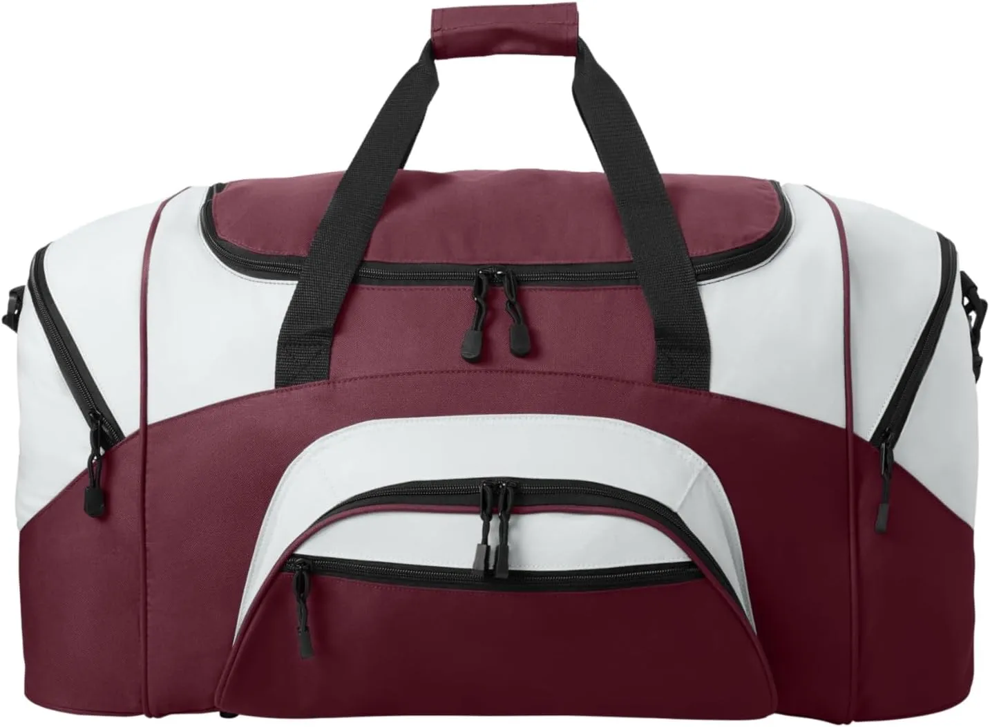 Port Authority - Standard Colorblock Sport Duffel. BG99, Maroon/ Grey, OSFA