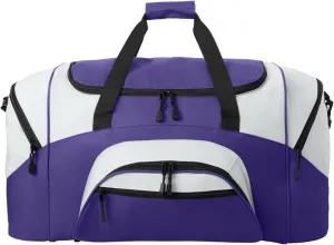 Port Authority - Standard Colorblock Sport Duffel. BG99, Purple/ Grey, OSFA