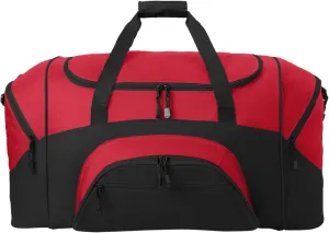 Port Authority - Standard Colorblock Sport Duffel. BG99, True Red/ Black, OSFA