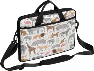 Prairie Animal Laptop Bag for Men Women 13-15 Inch Case Bags Sleeve Shoulder with Anti Slip Removable The Pad Straps