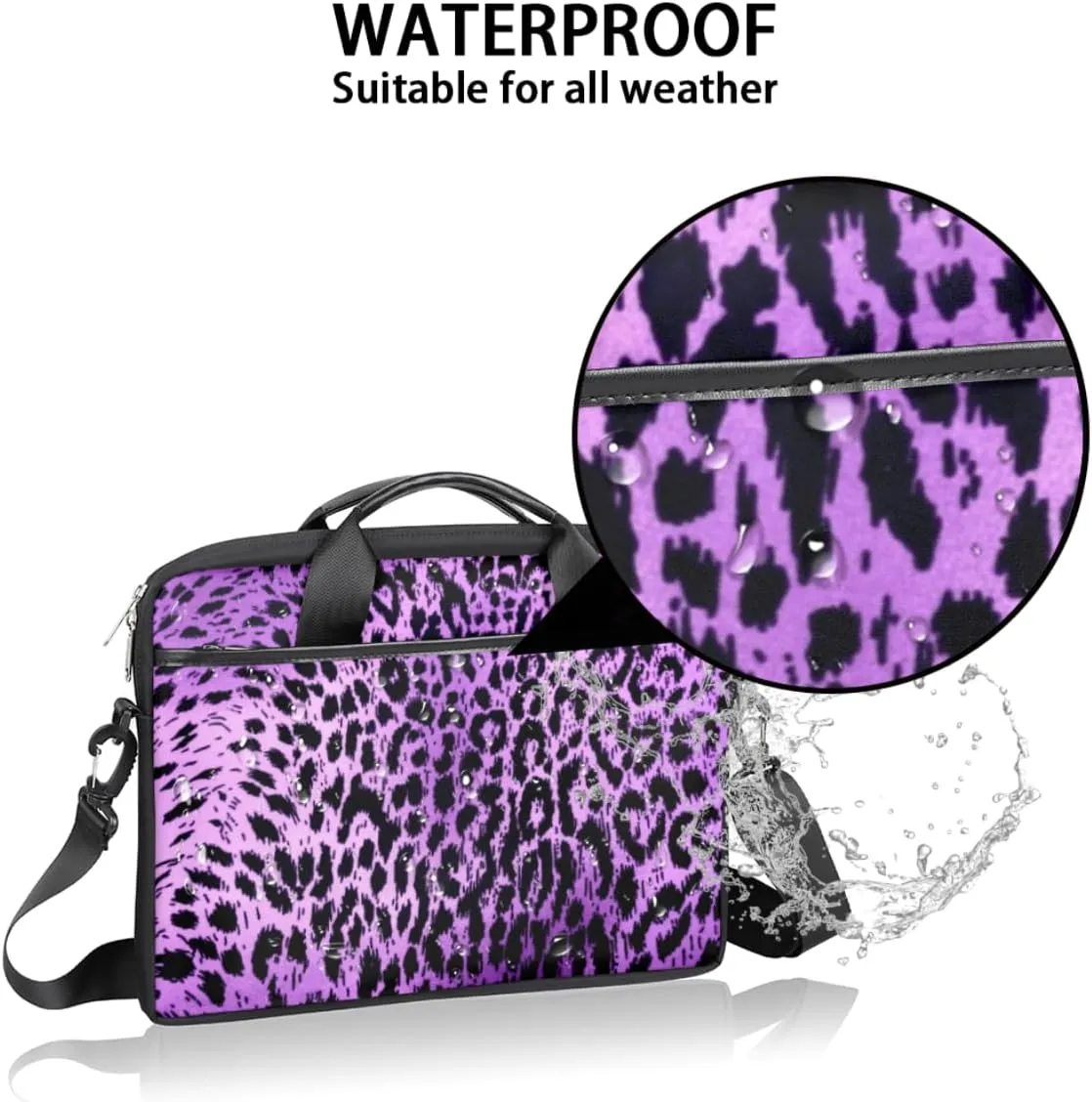 Prairie Animal Laptop Bag for Men Women 13-15 Inch Case Bags Sleeve Shoulder with Anti Slip Removable The Pad Straps