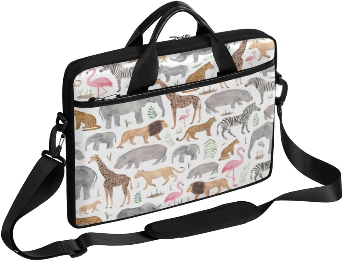Prairie Animal Laptop Bag for Men Women 13-15 Inch Case Bags Sleeve Shoulder with Anti Slip Removable The Pad Straps