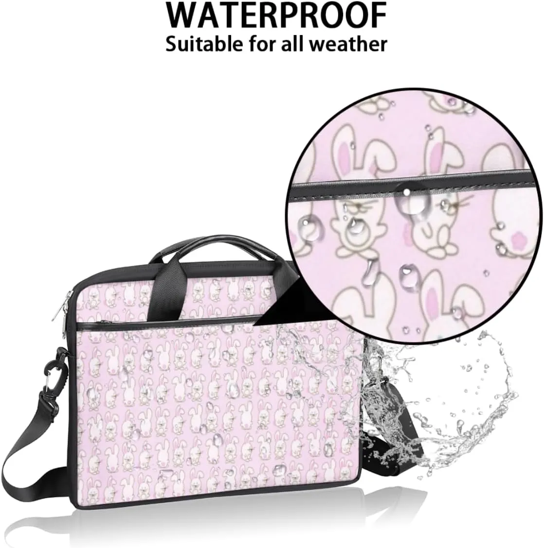 Prairie Animal Laptop Bag for Men Women 13-15 Inch Case Bags Sleeve Shoulder with Anti Slip Removable The Pad Straps