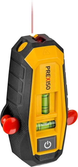 PREXISO 2-in-1 Stud Finder with Laser Level, Multi Surface Line Laser, Compact Wood & Metal Detector with Bubble Vials for Accurate Markings, Wall Stud Scanners Tool for Hanging Frames & Pictures